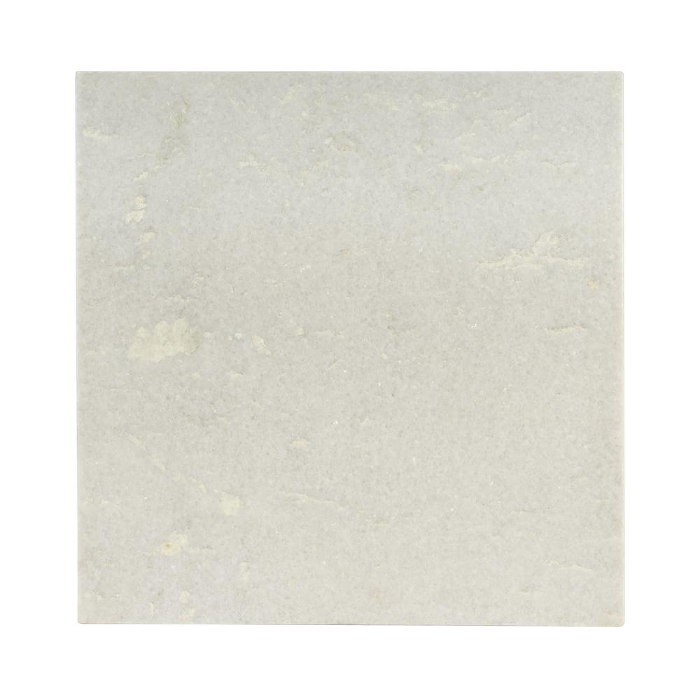 Holland Marble & Metal Coffee Table, Gold, White