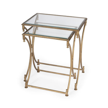 Beverly Antique Nesting Tables, Gold