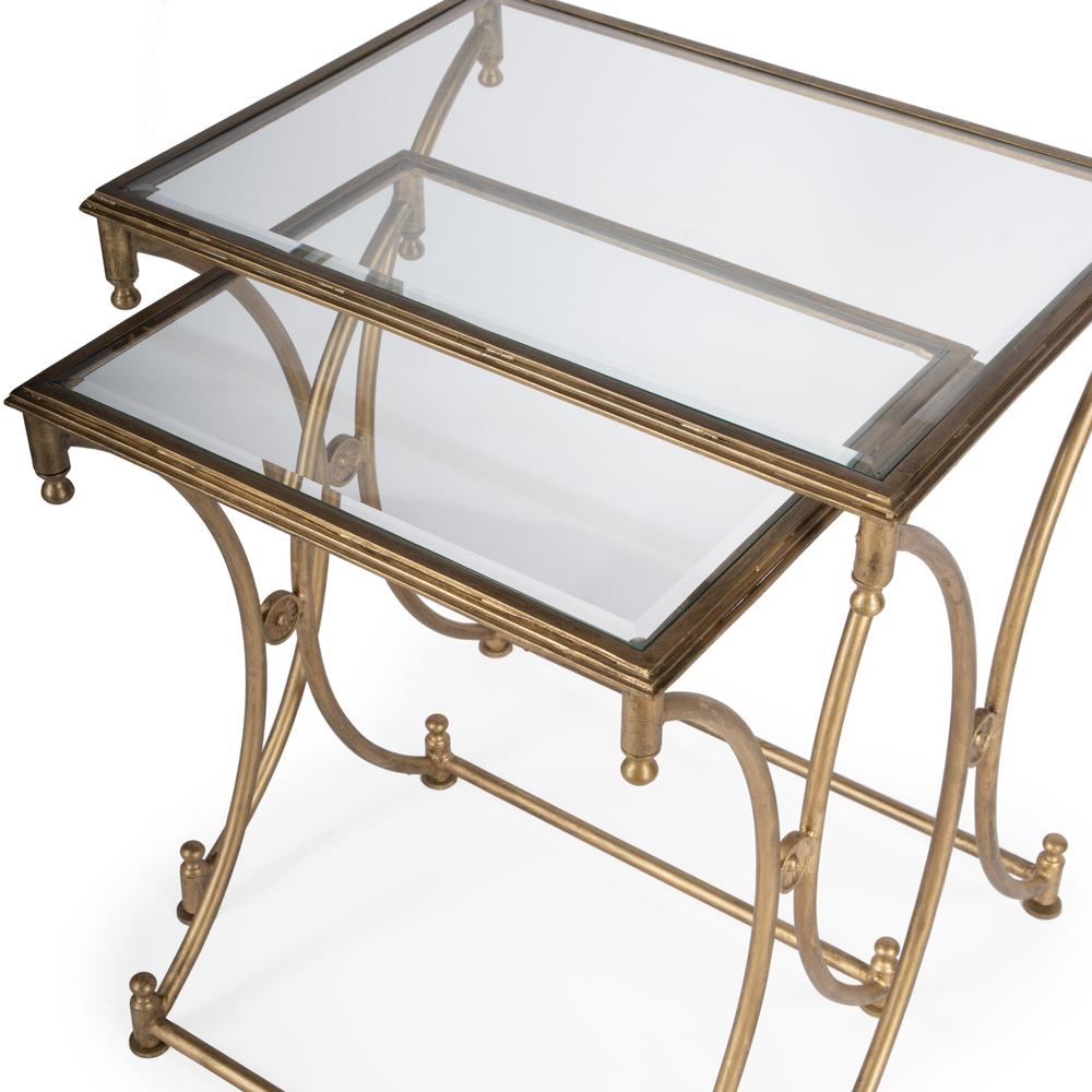 Beverly Antique Nesting Tables, Gold