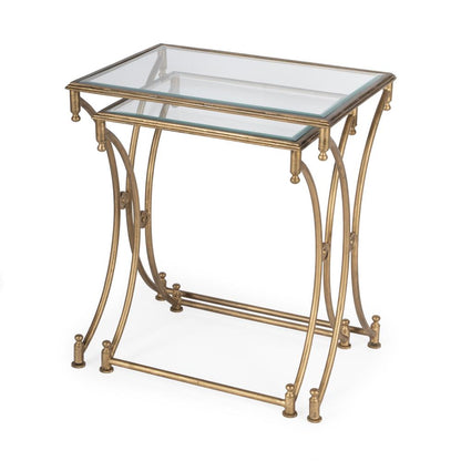 Beverly Antique Nesting Tables, Gold