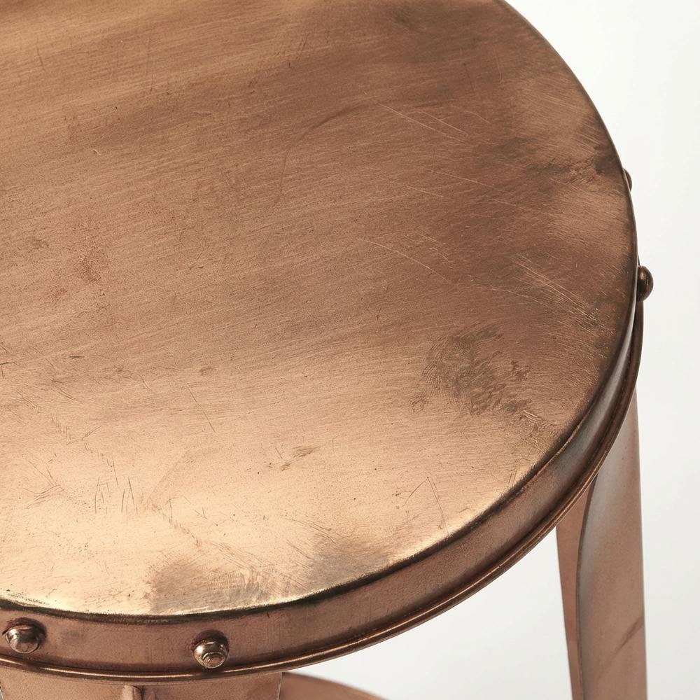 Backless Bar Stool with Round Seat, Industrial Counter Stool for Kitchen Bar