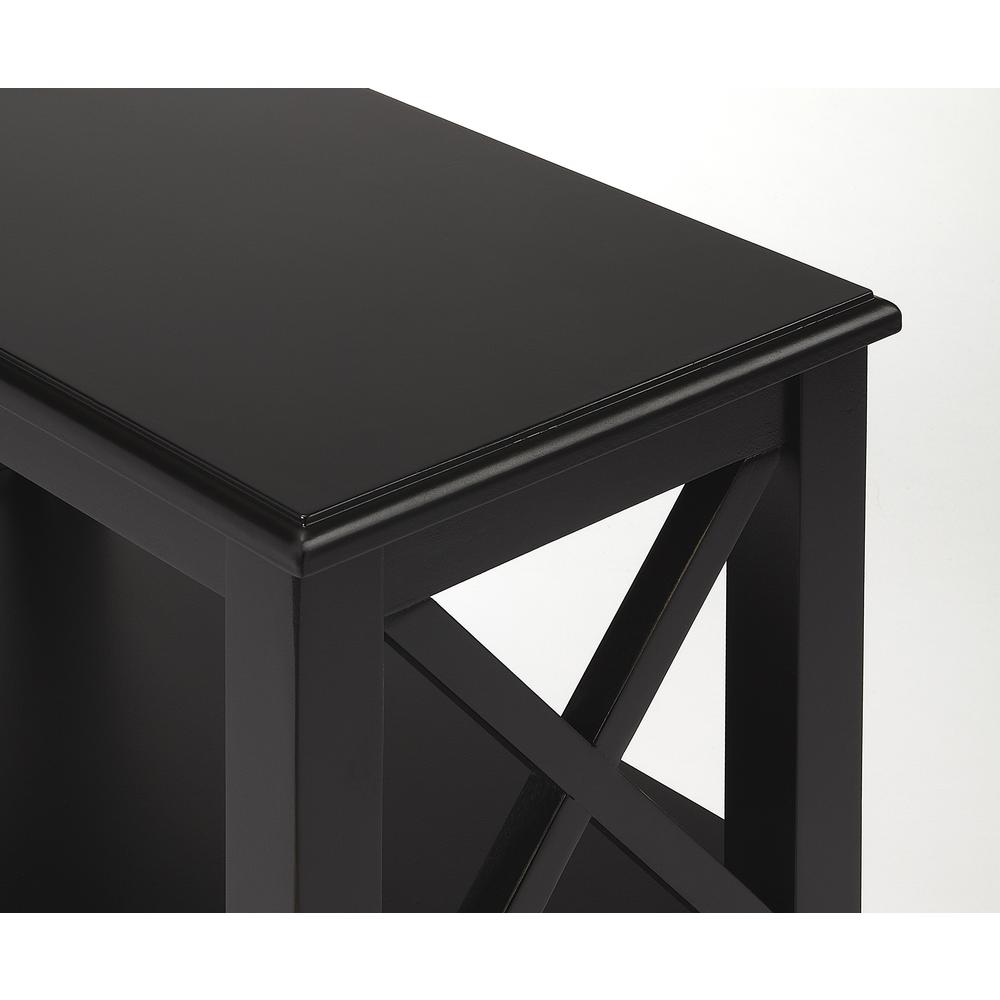 Vance 2 Shelf 22"W Bookcase, Black