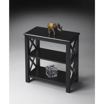 Vance 2 Shelf 22"W Bookcase, Black