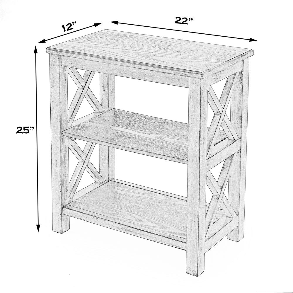 Vance 2 Shelf 22"W Bookcase, Light Brown