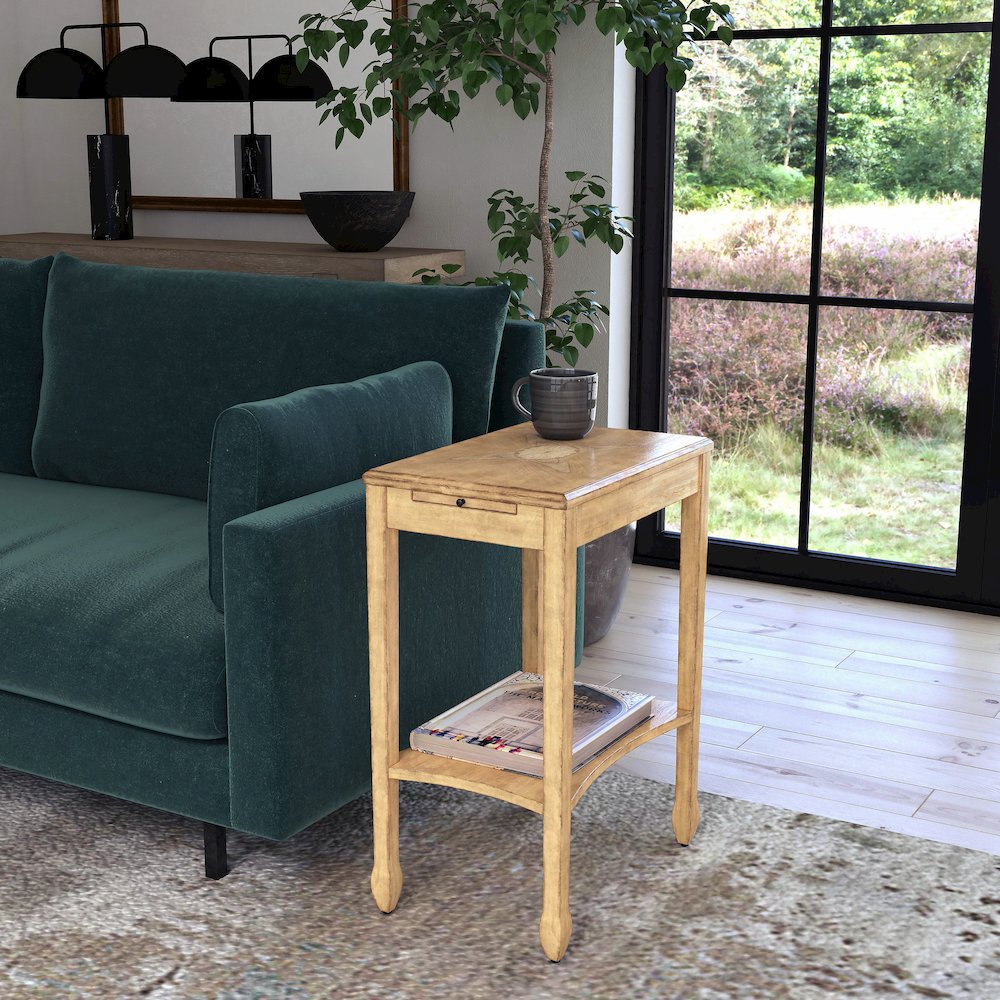 Gilbert End Table, Beige