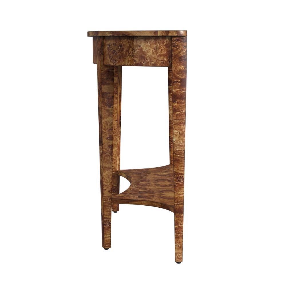 Astor 54"W Demilune Console Table, Light Brown