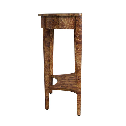 Astor 54"W Demilune Console Table, Light Brown