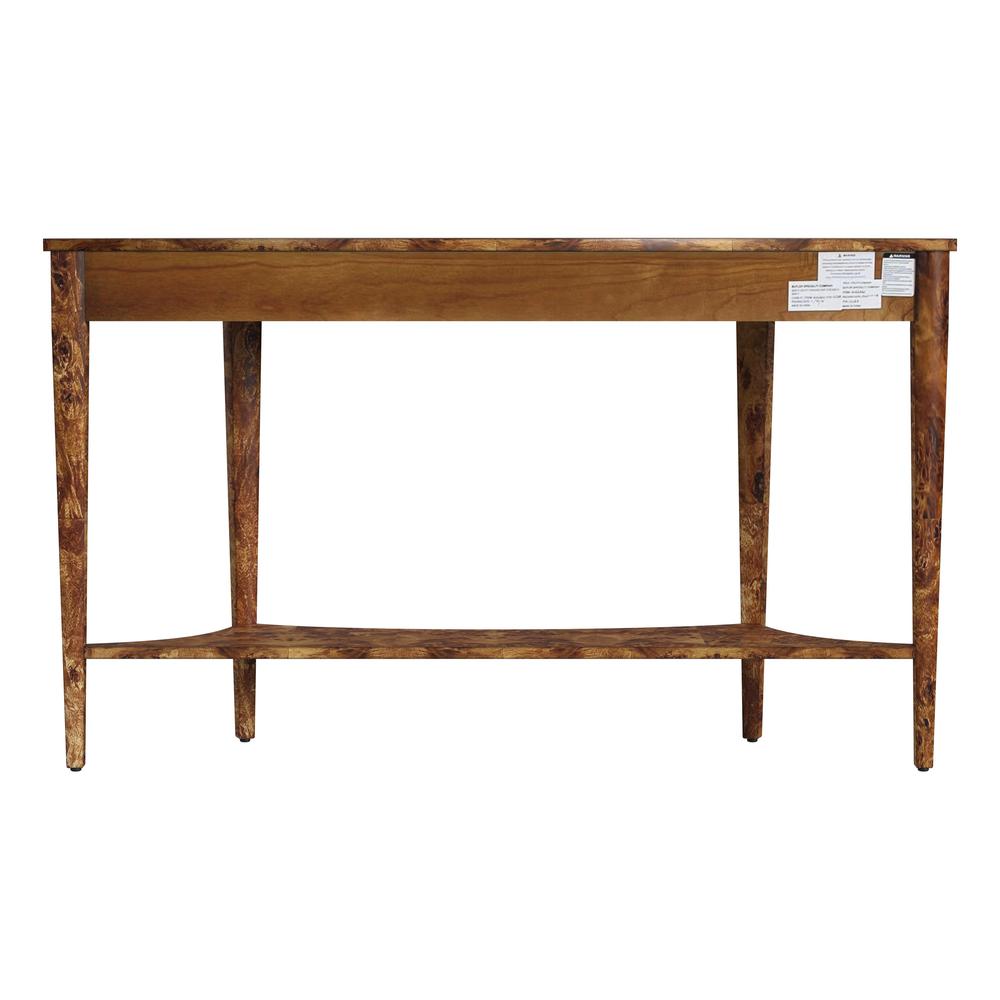 Astor 54"W Demilune Console Table, Light Brown