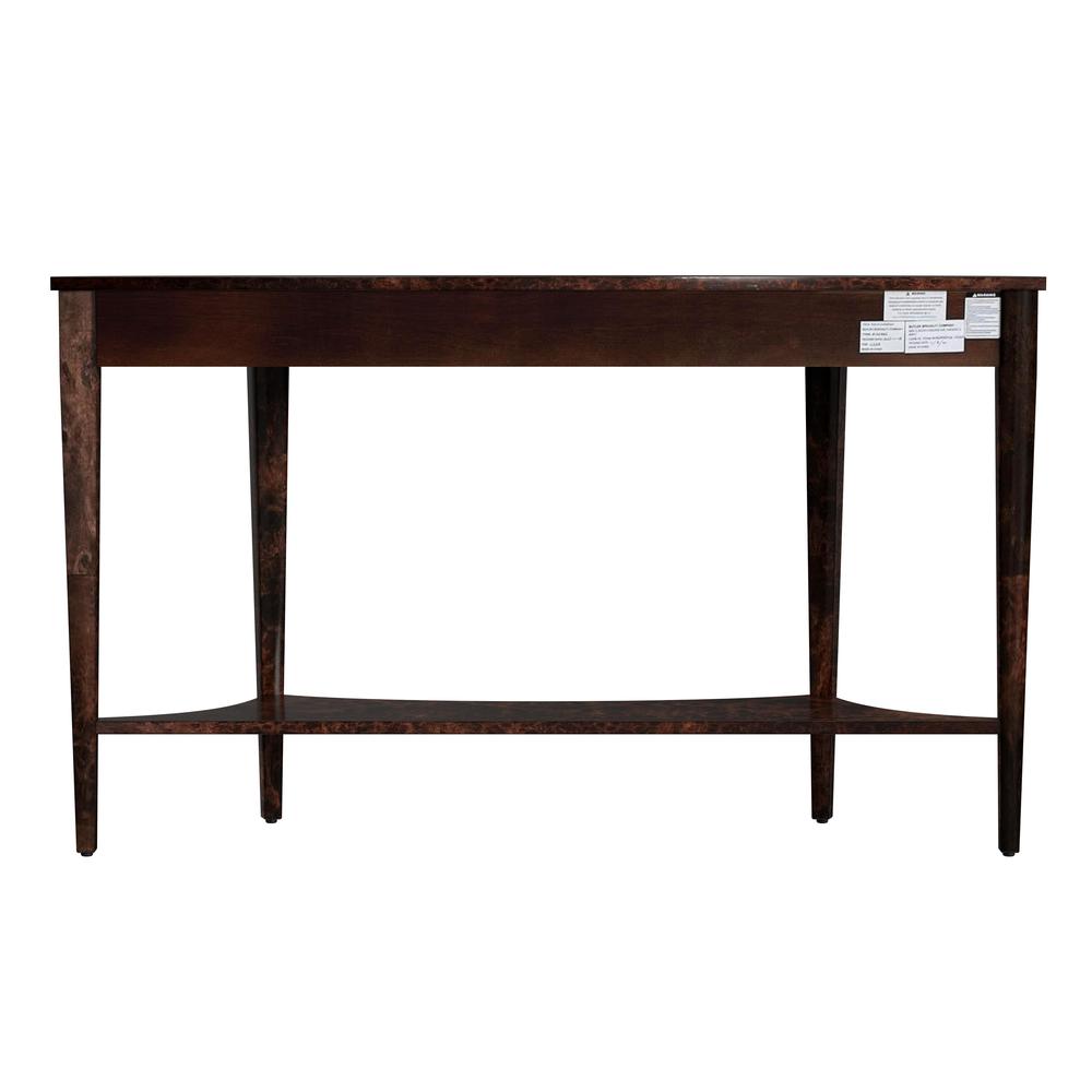Astor 54"W Demilune Console Table, Dark Brown