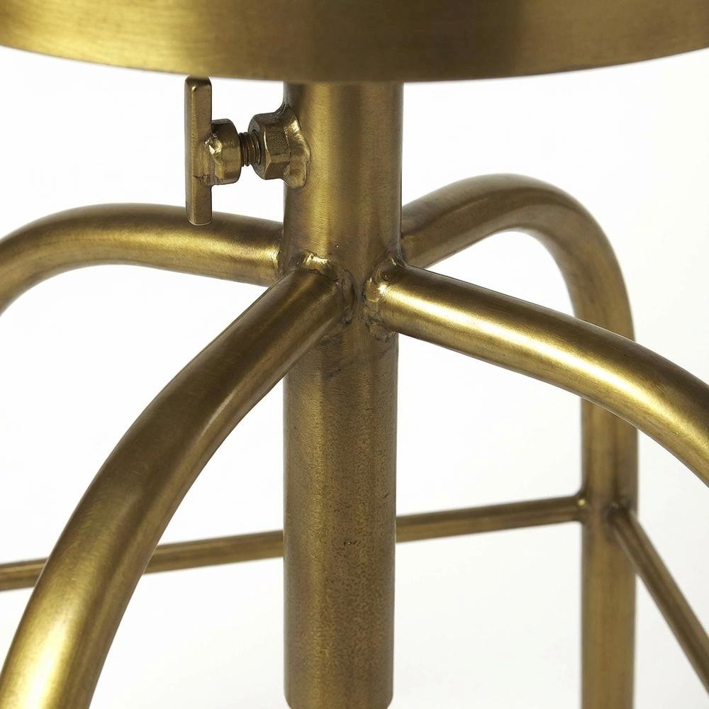 Swivel Adjustable Counter Stool, Industrial Round Bar Stool for Kitchen