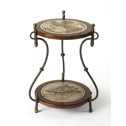 Magellan Round 23"W Side Table, Multi-Color