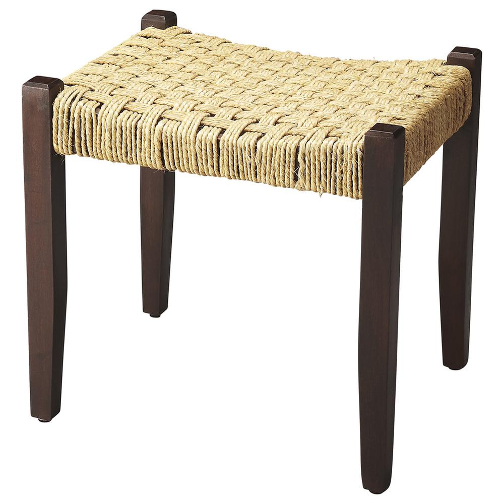 Garner Woven Jute Stool, Multi-Color