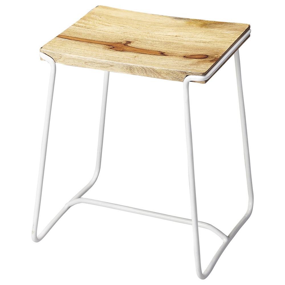 Parrish Wood & Metal 21.5" Counter Stool, White