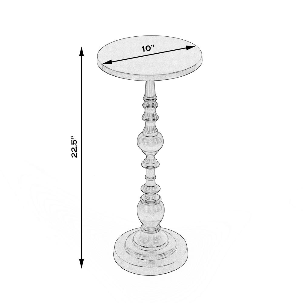 Darien Outdoor Round Pedestal Side Table, Bronze