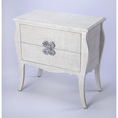 Felicia Raffia Accent Chest, Off-White