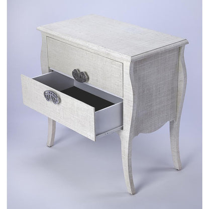 Felicia Raffia Accent Chest, Off-White