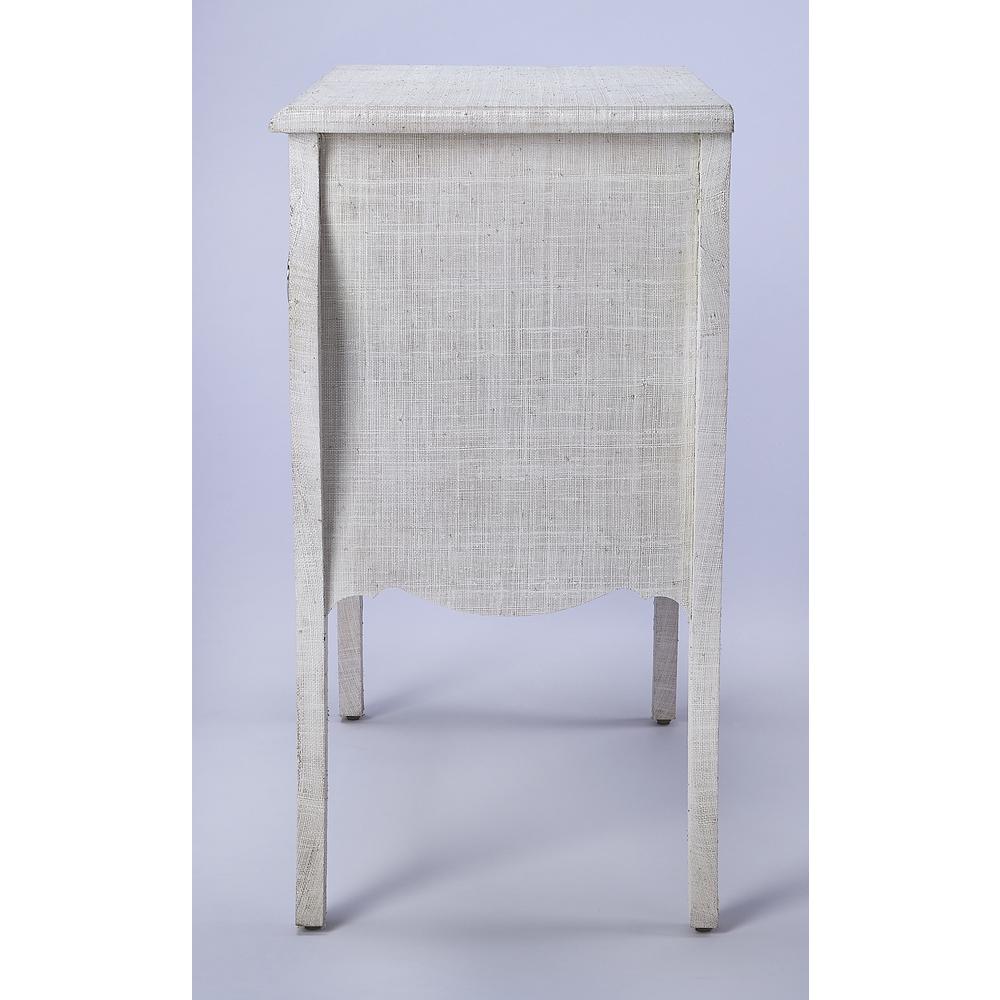 Felicia Raffia Accent Chest, Off-White