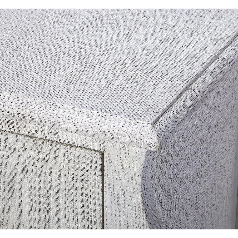 Felicia Raffia Accent Chest, Off-White