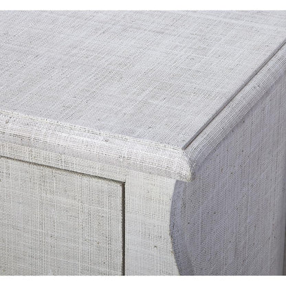 Felicia Raffia Accent Chest, Off-White