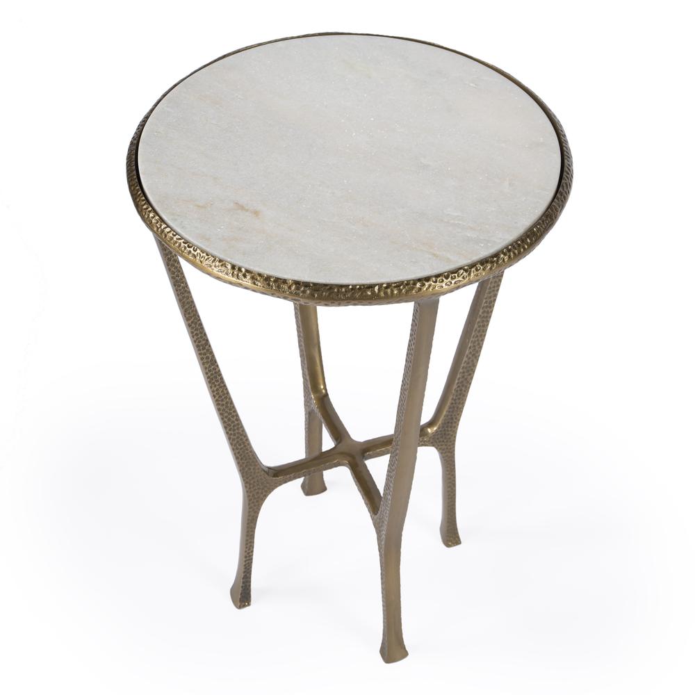 Switlania Marble Side Table, Gold