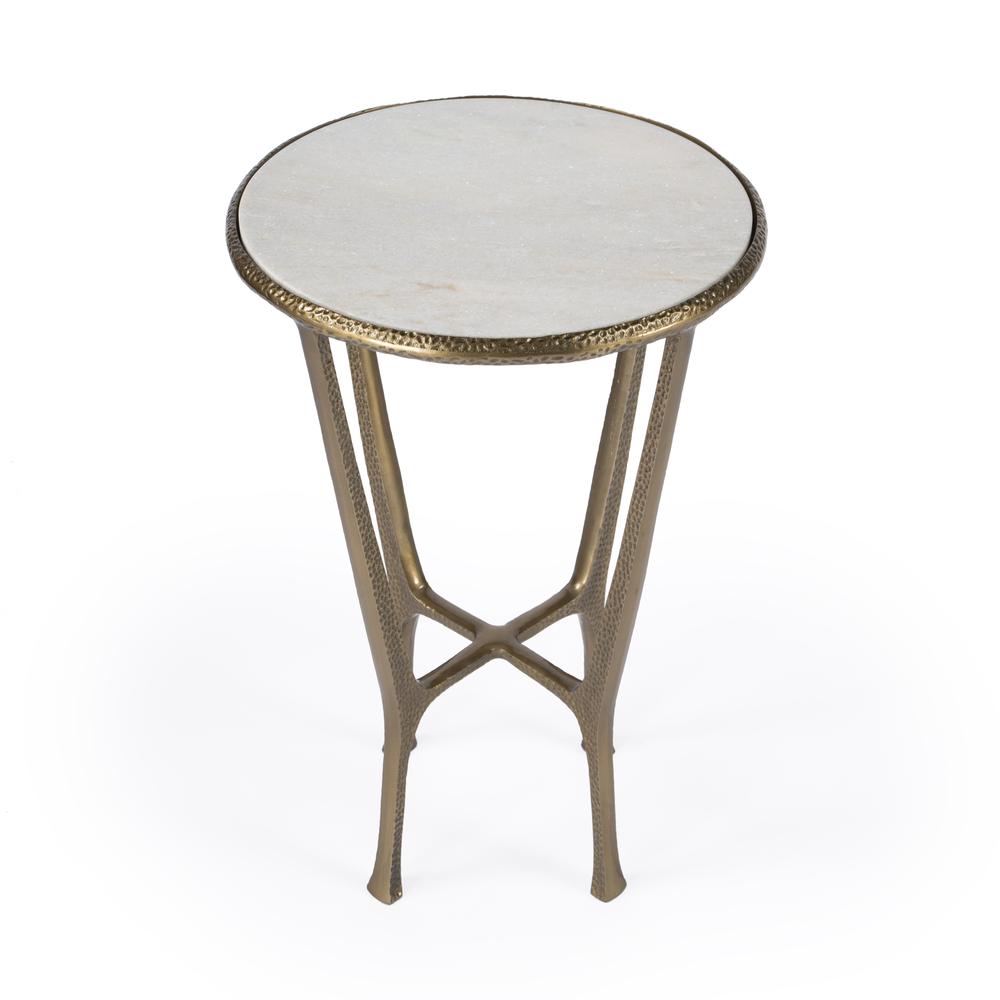 Switlania Marble Side Table, Gold
