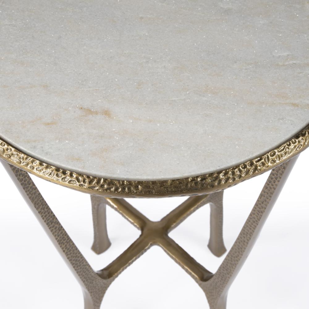 Switlania Marble Side Table, Gold