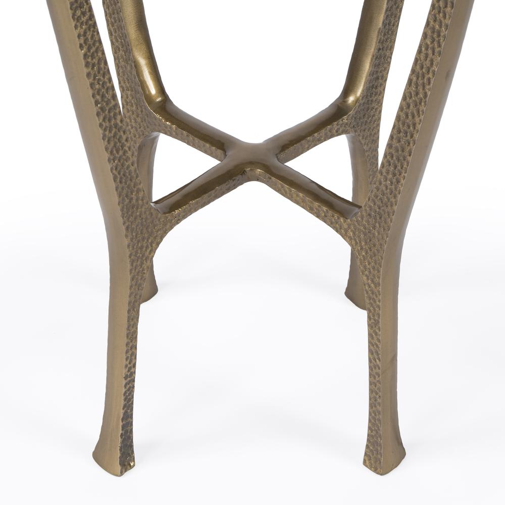 Switlania Marble Side Table, Gold