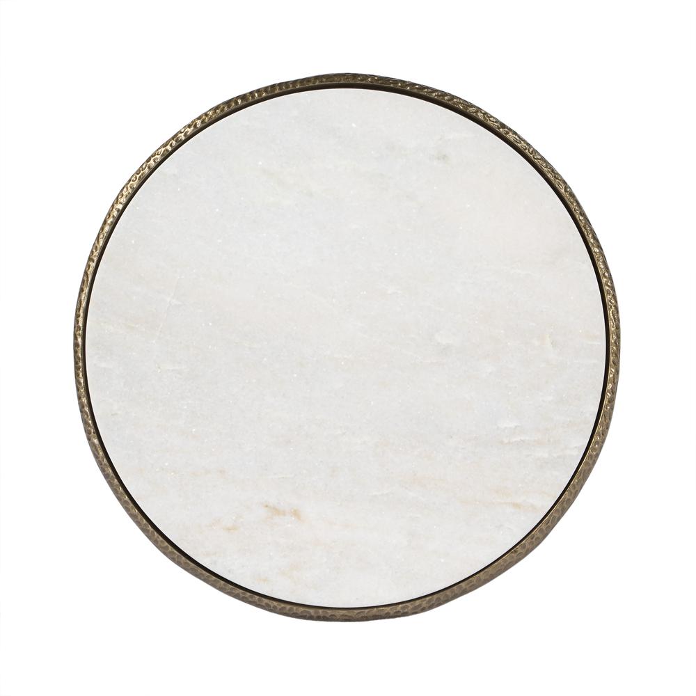Switlania Marble Side Table, Gold
