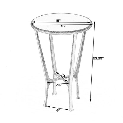 Switlania Marble Side Table, Gold