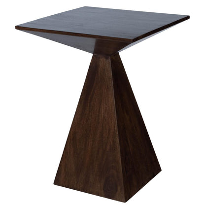 Titus Modern End Table, Dark Brown