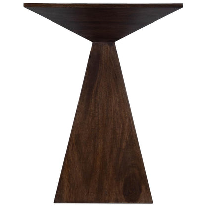 Titus Modern End Table, Dark Brown
