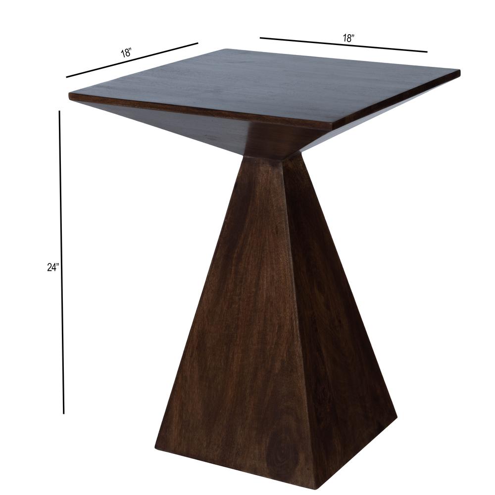 Titus Modern End Table, Dark Brown