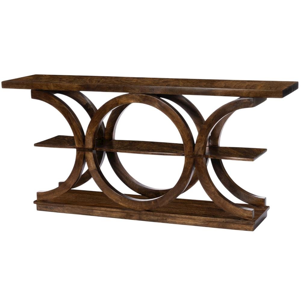 Rustic Console Table with Distressed Finish, Modern Entryway Sofa Table