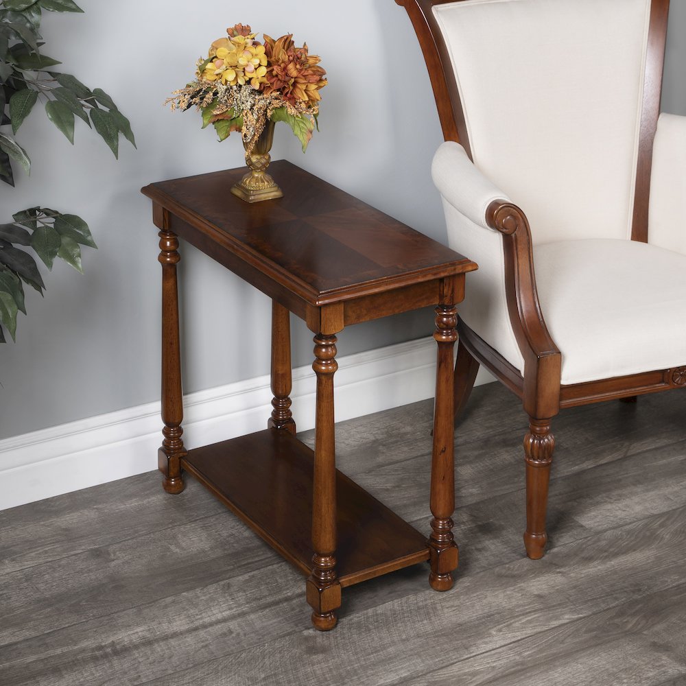 Devane Side Table, Medium Brown
