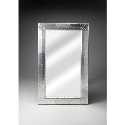 Midway Aviator Wall Mirror, Silver