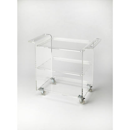 Crystal Clear Acrylic Bar Cart, Clear