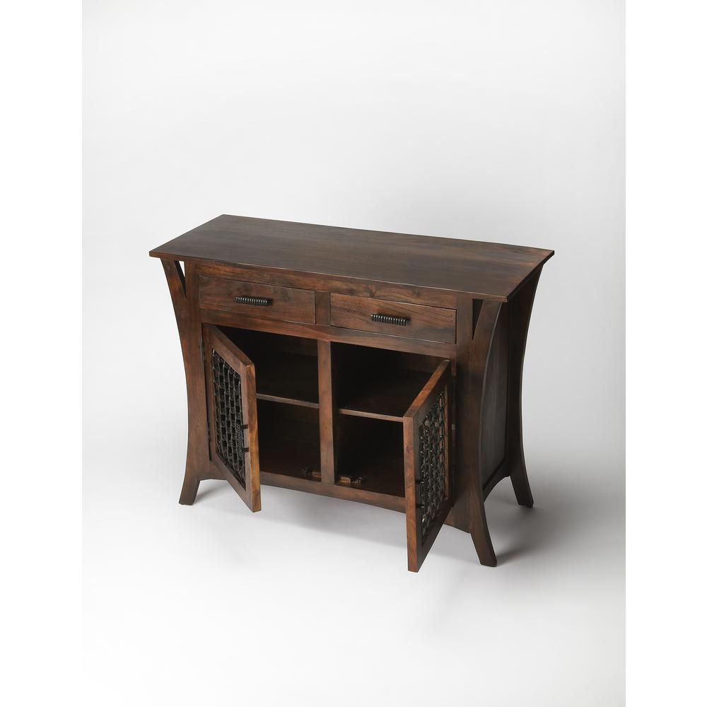Ako Modern Console Chest, Dark Brown