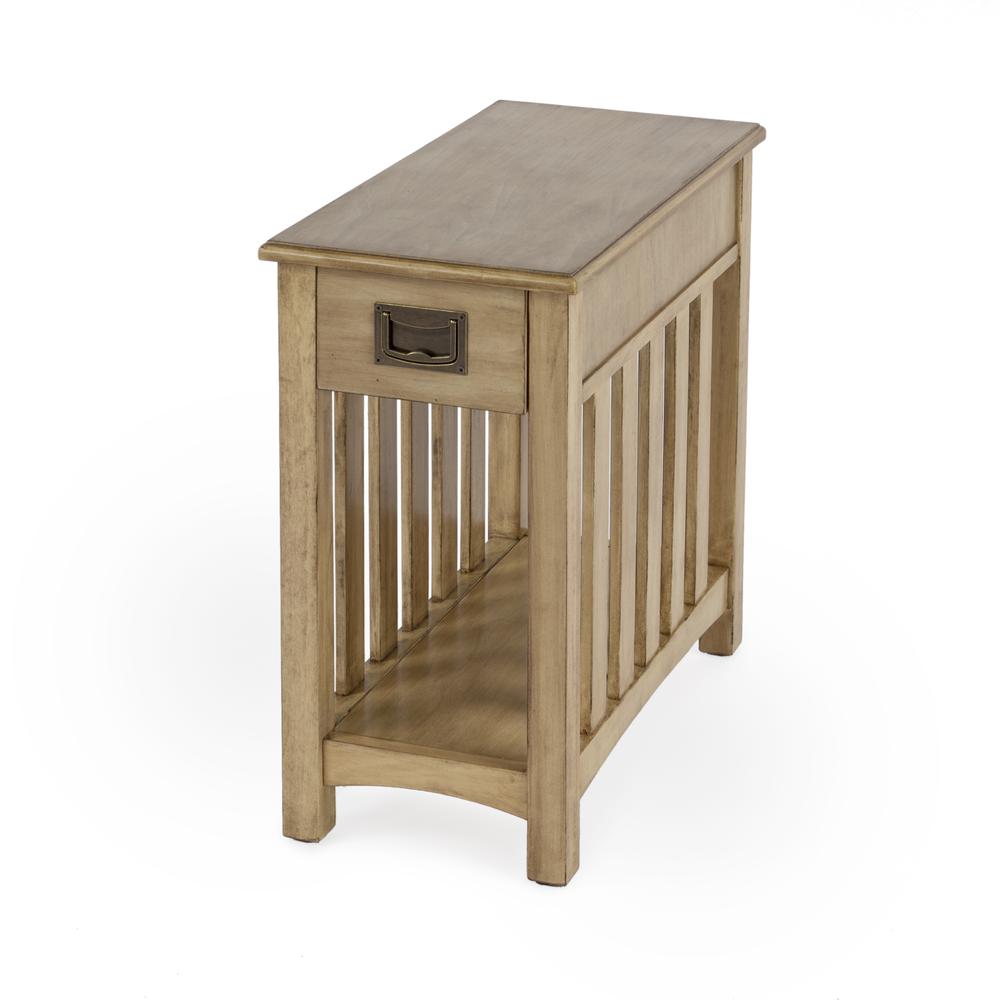 Larina Shaker One Drawer Side Table, Dark Brown