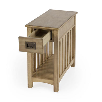 Larina Shaker One Drawer Side Table, Dark Brown