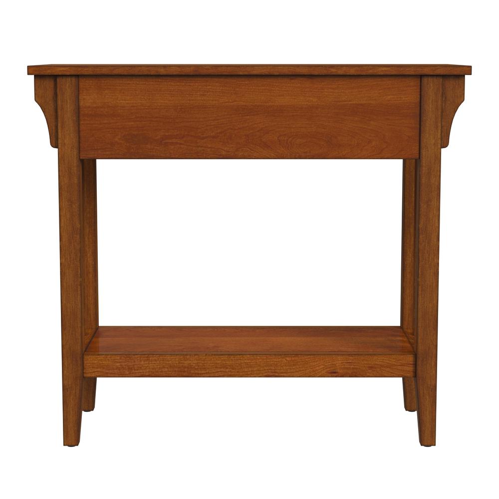 Larina Burl 2- Drawer Console Table, Medium Brown