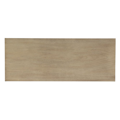 36 in. W Rectangular Wood 2 Drawer Console Table with Lower Open Shelf, Beige