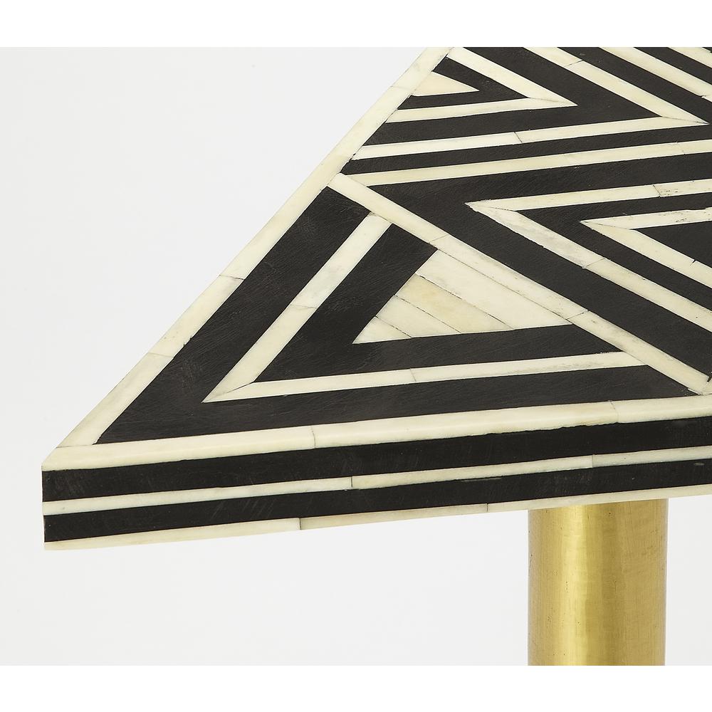 Draper Bone Inlay Side Table, Multi-Color