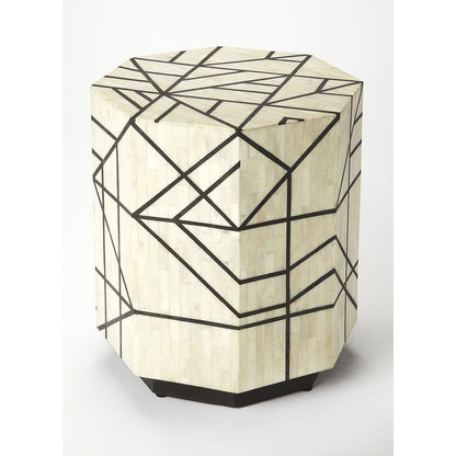 Greta Bone Inlay Side Table, Multi-Color
