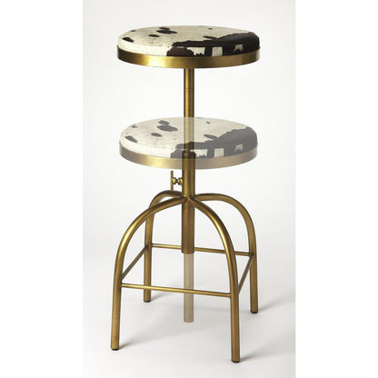 Grogan Hair-On-Hide 26" Counter stool, Multi-Color