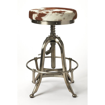 Donovan Hair-On-Hide 22" Bar Stool, Multi-Color