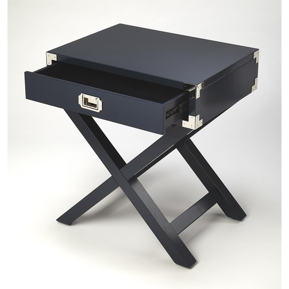 Anew Campaign Side Table, Blue