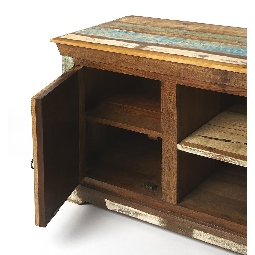 Reverb Painted Rustic 58" TV Stand, Multi-Color