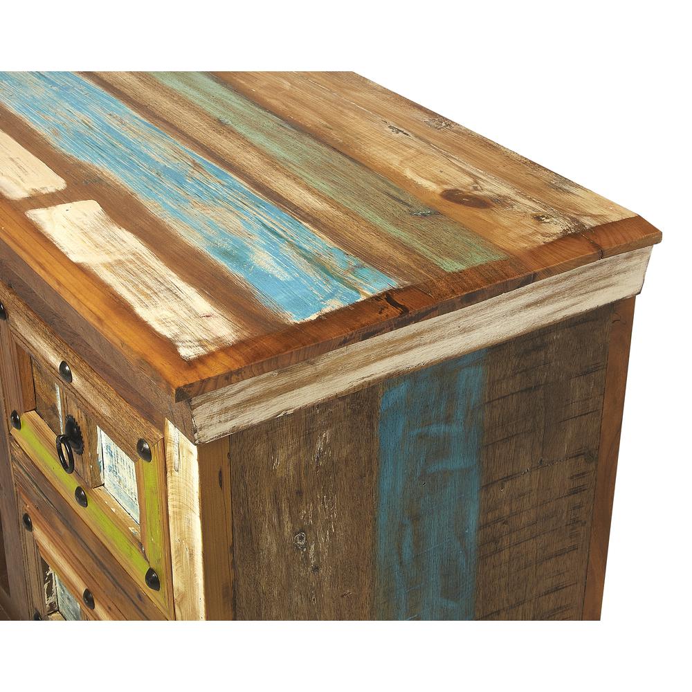 Reverb Painted Rustic 58" TV Stand, Multi-Color