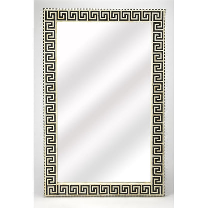 Eternity Bone Inlay Wall Mirrored, Black and White