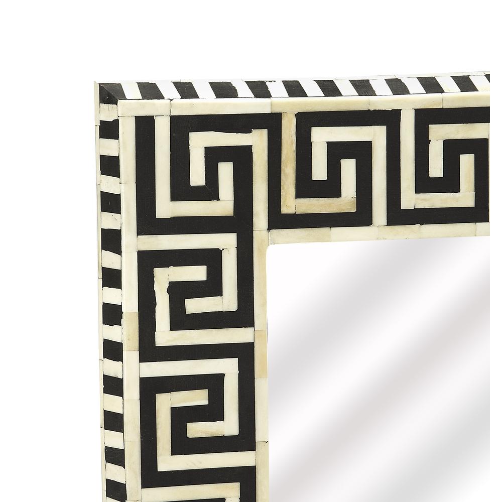 Eternity Bone Inlay Wall Mirrored, Black and White
